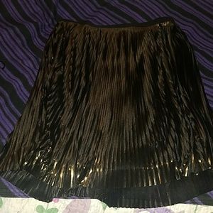 Gold pleated skirt